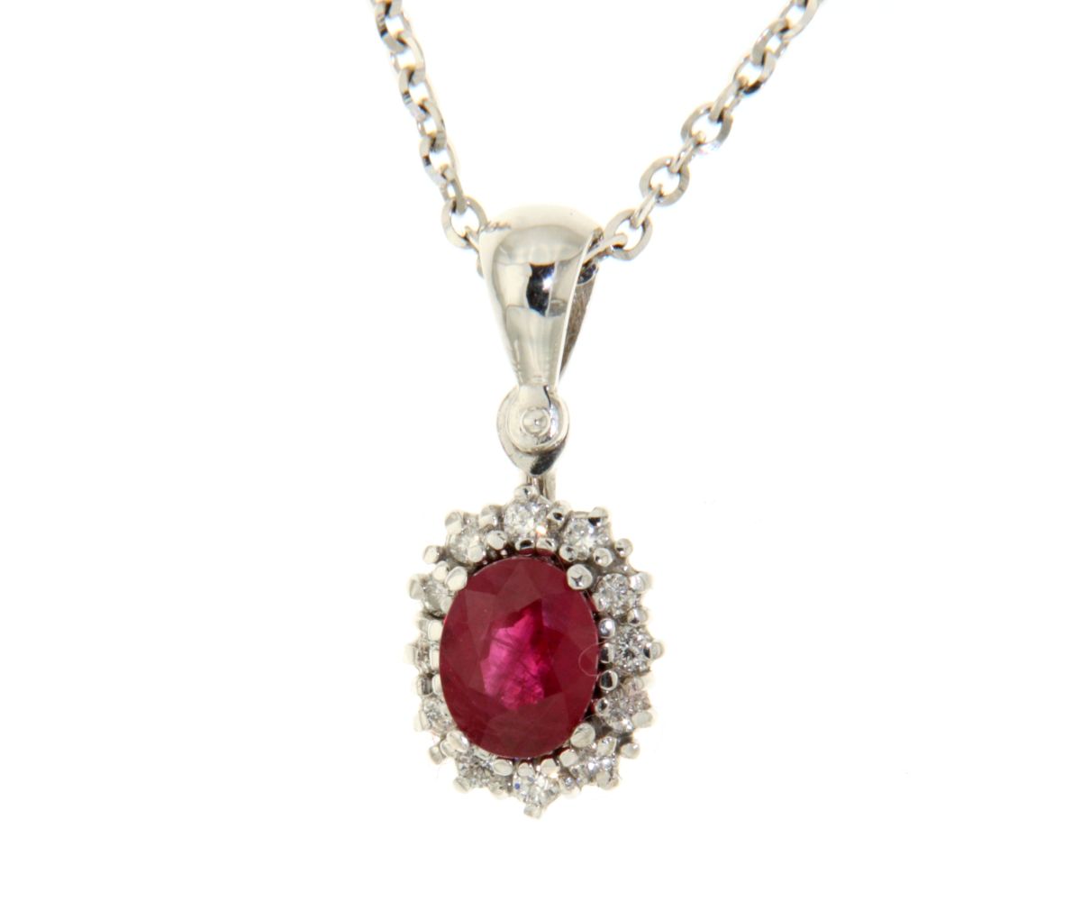 Collana con rubino rosso sales